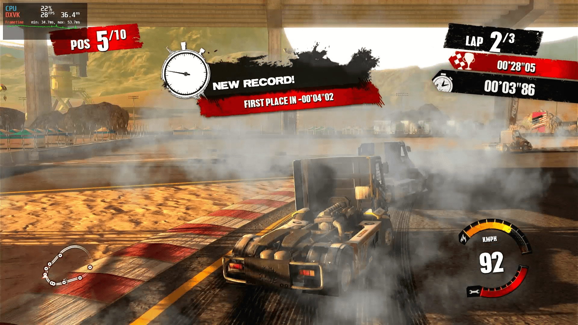 Truck Racer, 1080p fullscreen gameplay on WinesapOS for PS4, based on SteamOS 3