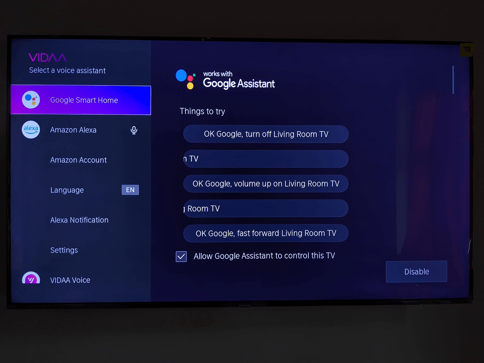 Hisense Tornado E7K Pro QLED Gaming TV's minimalistic remote supports Amazon Alexa and Vidaa Voice