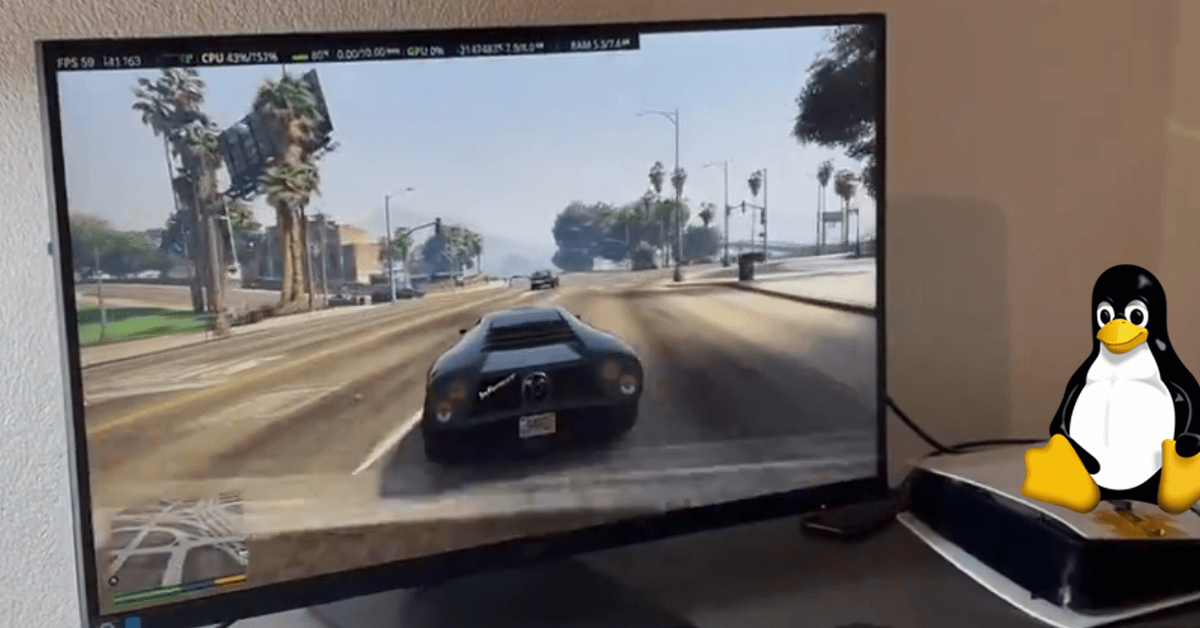 theflow0 has ported Linux (Ubuntu 24.04) to PS5 and PS5 Pro. It runs GTA V with Ray Tracing, RPCS3, Spider-Man at 1440p 60FPS and more.